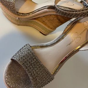 Jessica Simpson Rhinestone Wedge Heels